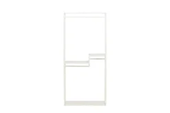 Garderobe Narell – Offenes Kleiderregal in Beige mit Ablagen