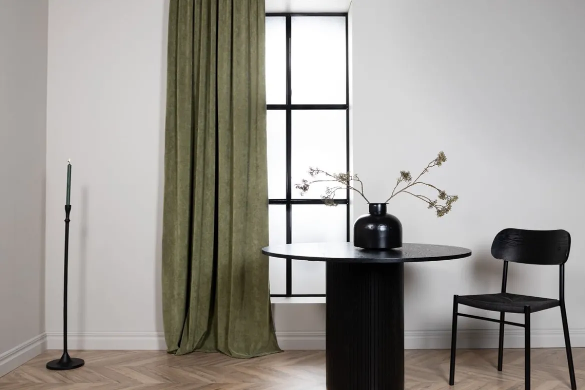 Gardinen-Set Verta – mit Mehrband-System in Beige & Moosgrün