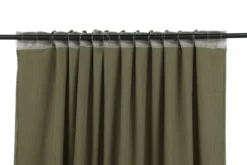 Gardinen-Set Verta – mit Mehrband-System in Beige & Moosgrün