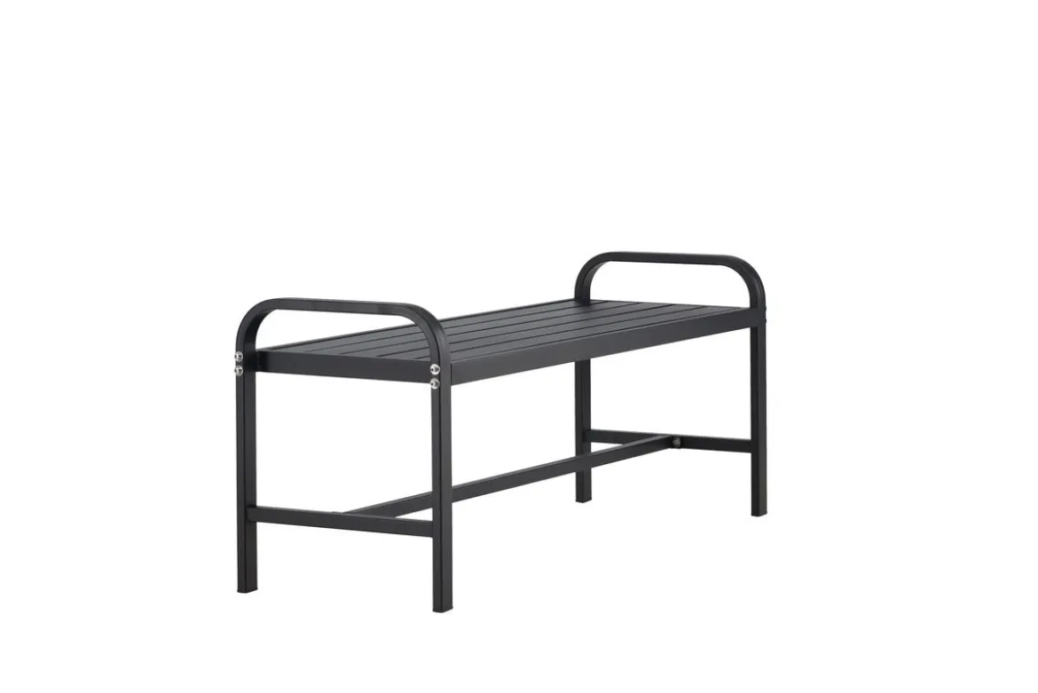 Gartenbank Cäsar - aus robustem, schwarzem Aluminium