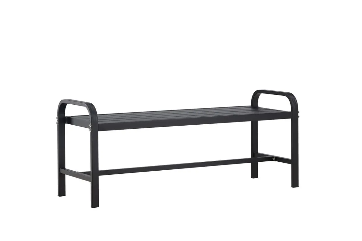 Gartenbank Cäsar - aus robustem, schwarzem Aluminium