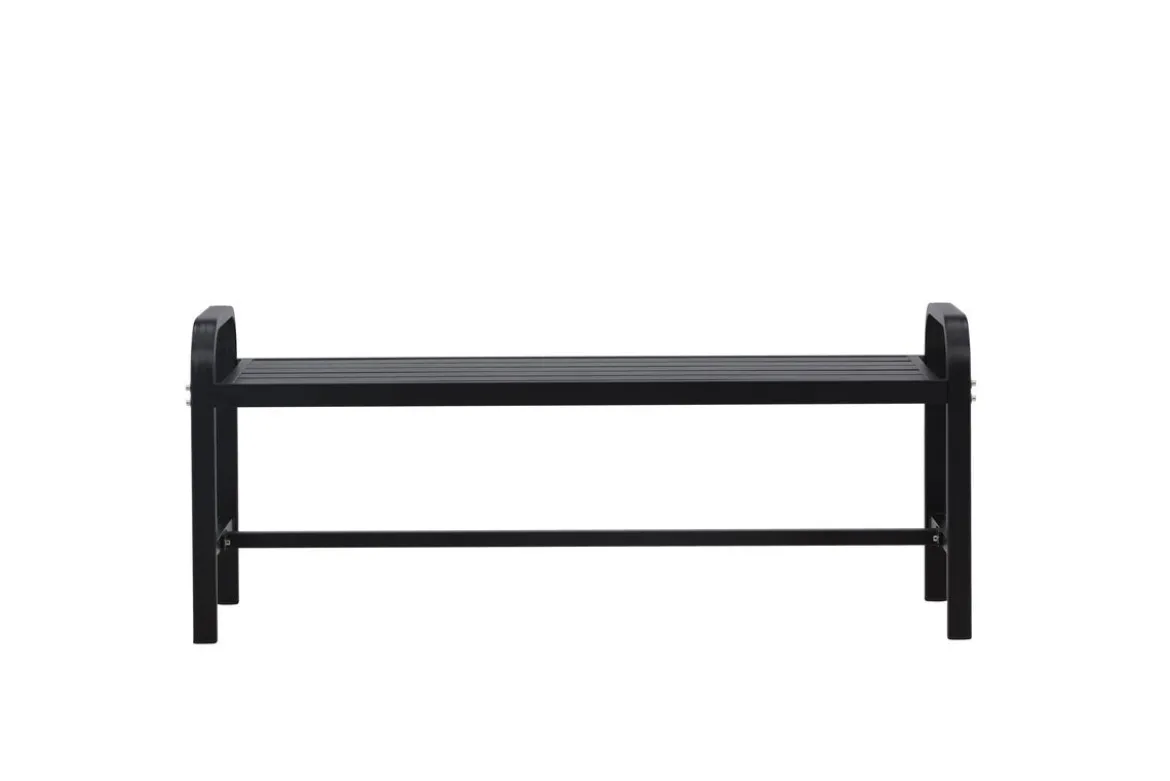 Gartenbank Cäsar - aus robustem, schwarzem Aluminium