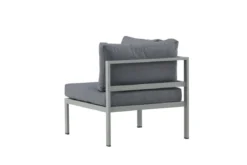 Gartenbank Eckmodul Borelio - Aus Aluminium in den Farben Khaki und Beige