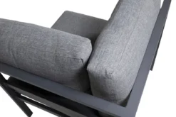 Gartenbank Eckmodul Nero - Aus Aluminium in Schwarz, Braun und Beige
