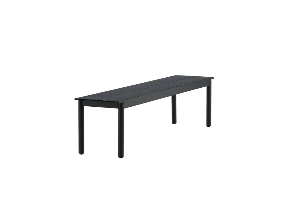Gartenbank Egypt - aus robustem schwarzem Aluminium