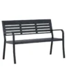 Gartenbank Mineral - Zeitloses Design aus schwarzem Aluminium