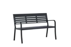 Gartenbank Mineral - Zeitloses Design aus schwarzem Aluminium