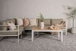 Gartenbank Modul Borelio - In beigem oder braunem Aluminium