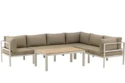Gartenbank Modul Borelio - In beigem oder braunem Aluminium