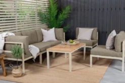 Gartenbank Modul Borelio - In beigem oder braunem Aluminium