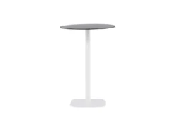 Garten Bartisch Belmont - Ø70 cm mit weißem Aluminiumgestell