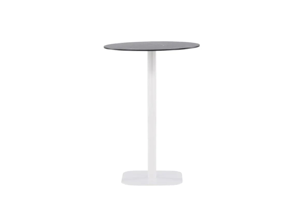Garten Bartisch Belmont - Ø70 cm mit weißem Aluminiumgestell