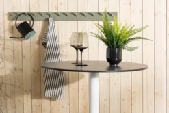 Garten Bartisch Belmont - Ø70 cm mit weißem Aluminiumgestell