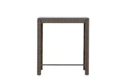 Garten Bartisch Bärbel - Hochtisch aus Rattan mit Glasplatte