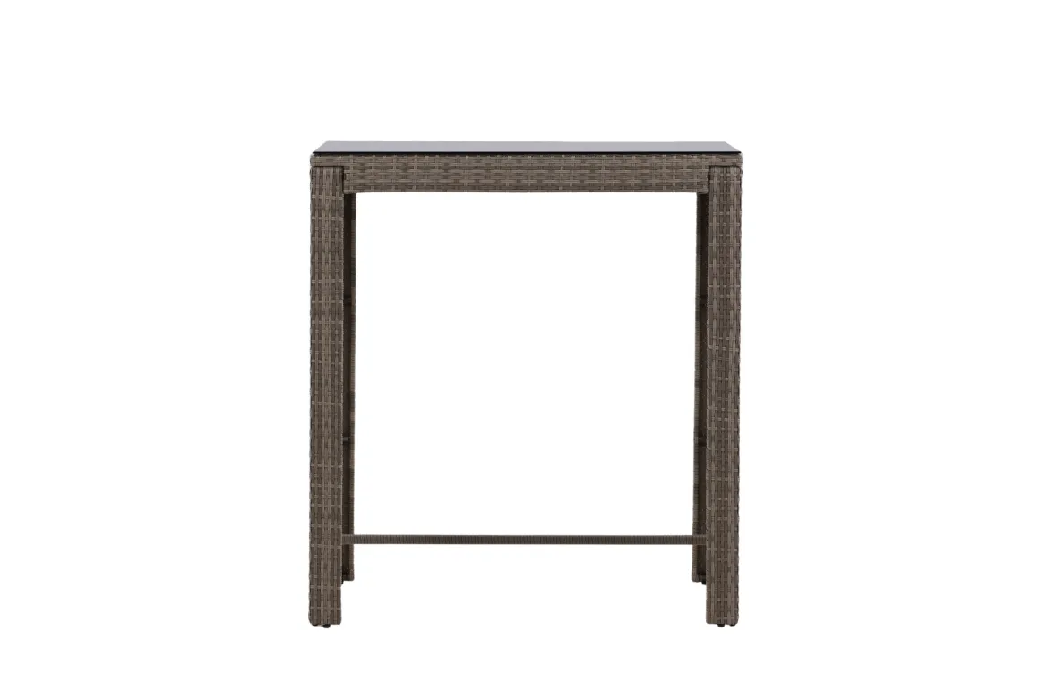 Garten Bartisch Bärbel - Hochtisch aus Rattan mit Glasplatte