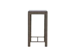 Garten Bartisch Bärbel - Hochtisch aus Rattan mit Glasplatte