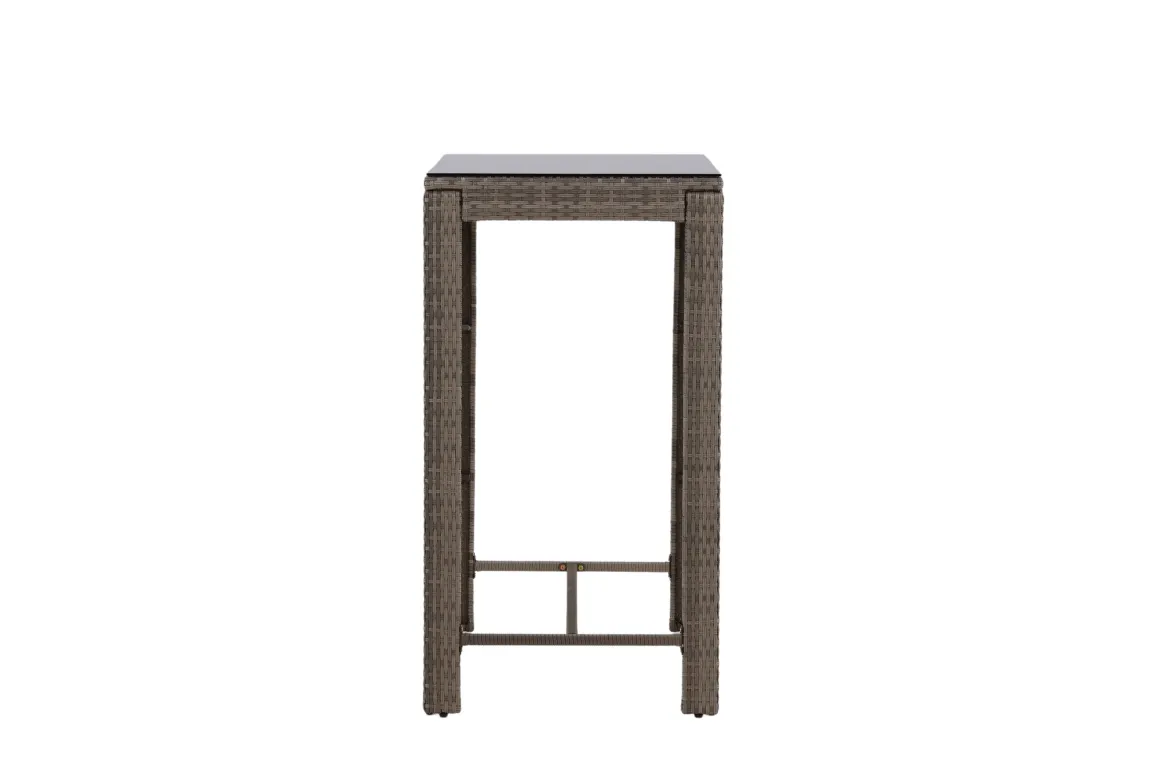 Garten Bartisch Bärbel - Hochtisch aus Rattan mit Glasplatte