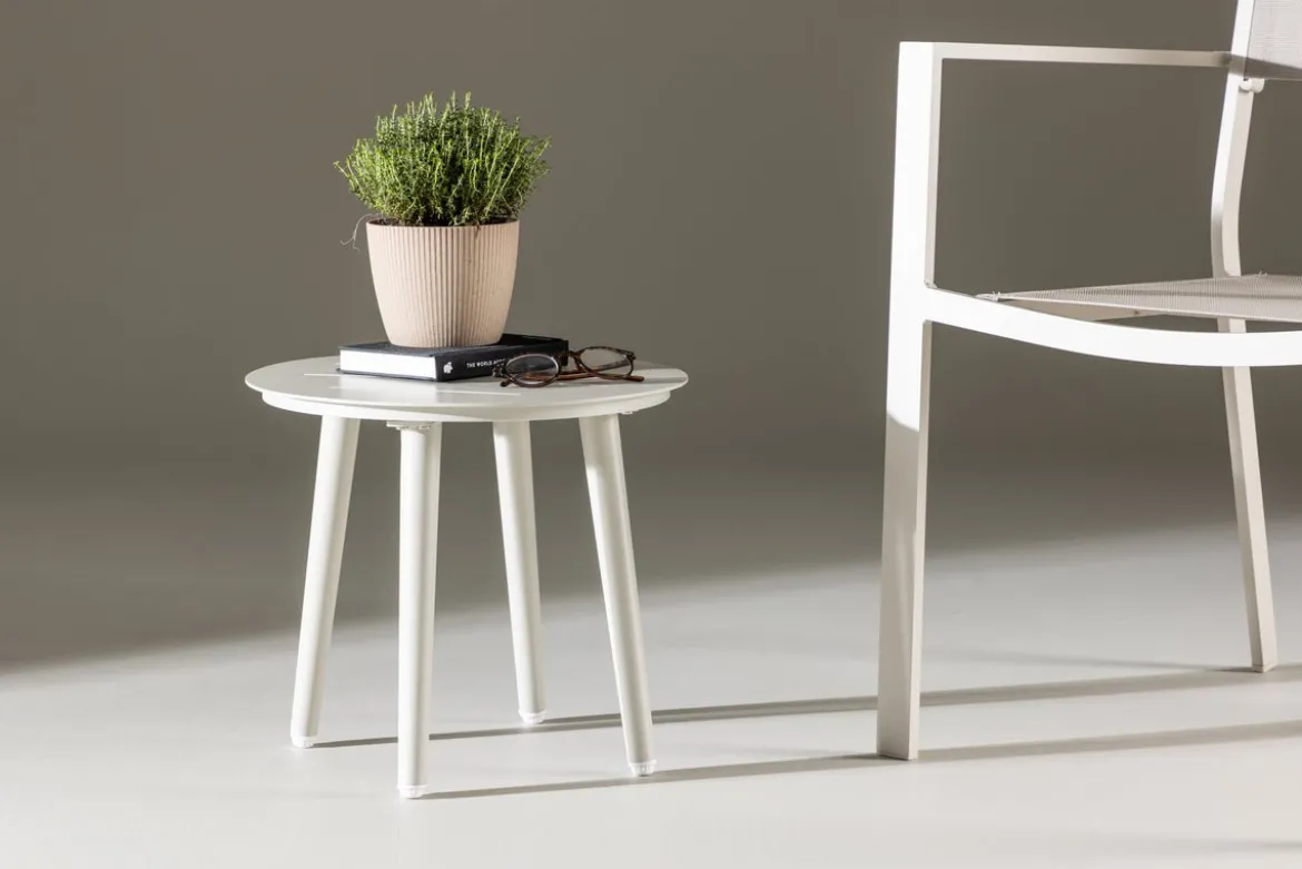 Garten Beistelltisch Amman - Ø40 in der Farbe Beige