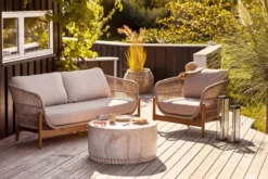 Garten Beistelltisch Avenlya - massive Steinoptik
