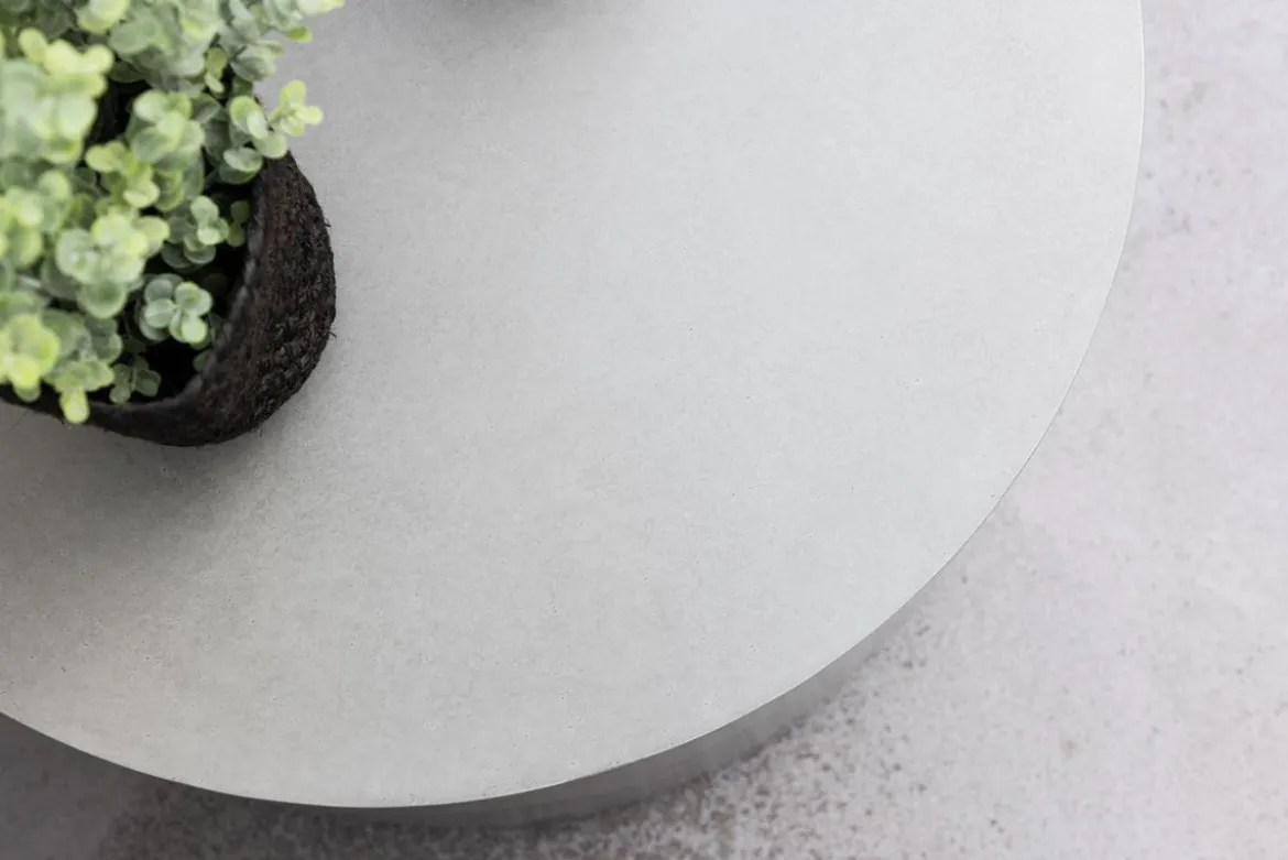 Garten Beistelltisch India - Ø60 aus Aluminium in der Farbe Grau