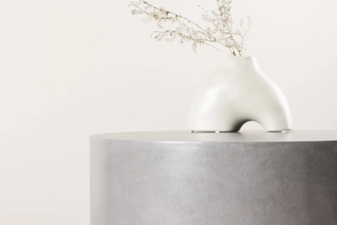 Garten Beistelltisch India - Ø60 aus Aluminium in der Farbe Grau