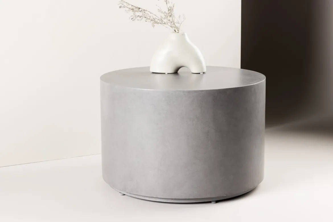 Garten Beistelltisch India - Ø60 aus Aluminium in der Farbe Grau