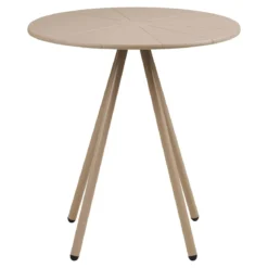 Garten Beistelltisch Mavlina - aus Stahl in Taupe