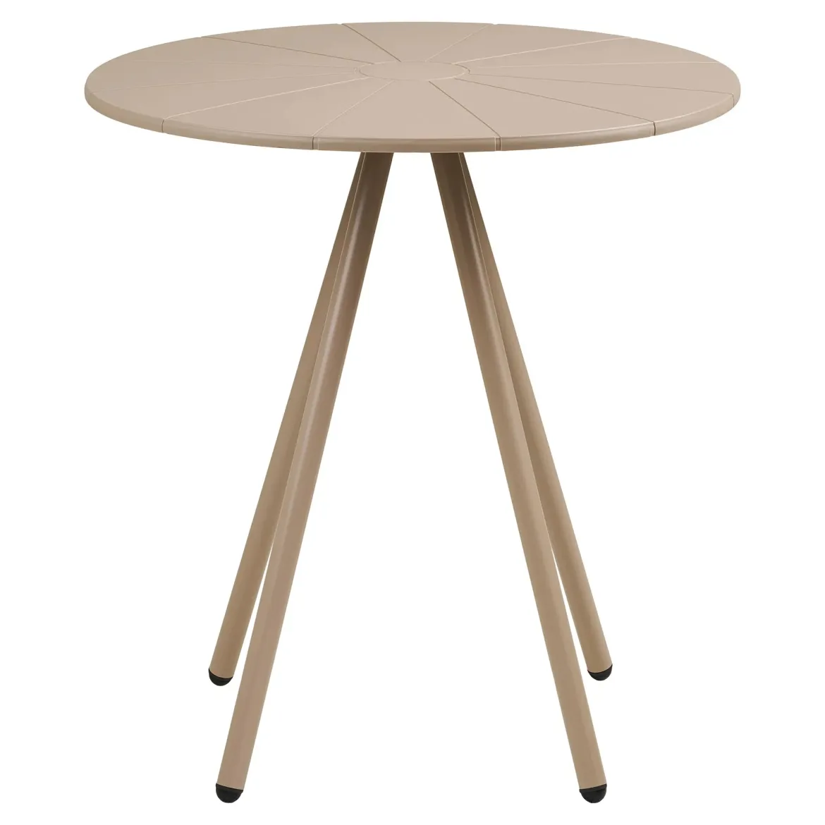 Garten Beistelltisch Mavlina - aus Stahl in Taupe