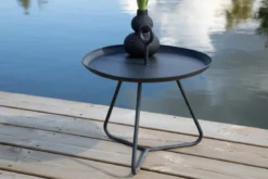 Garten Beistelltisch Moeve - Ø40 aus schwarzem Stahl