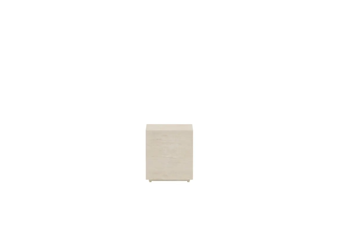 Garten Beistelltisch Quira - in Beige aus Aluminium und Polypropylen