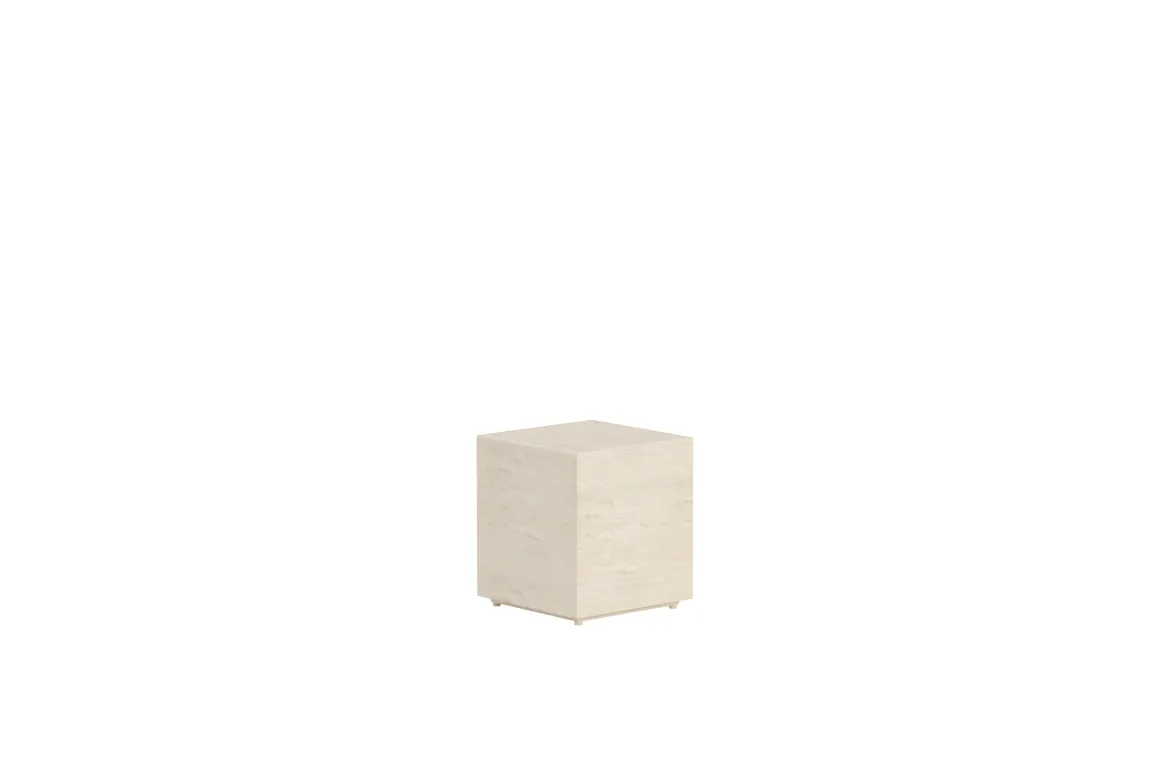 Garten Beistelltisch Quira - in Beige aus Aluminium und Polypropylen