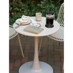 Garten Beistelltisch Serevina - modernes Desing in Taupe