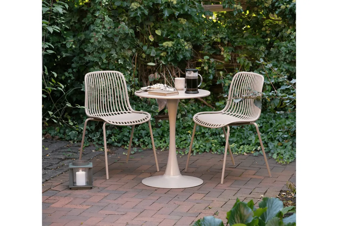 Garten Beistelltisch Serevina - modernes Desing in Taupe