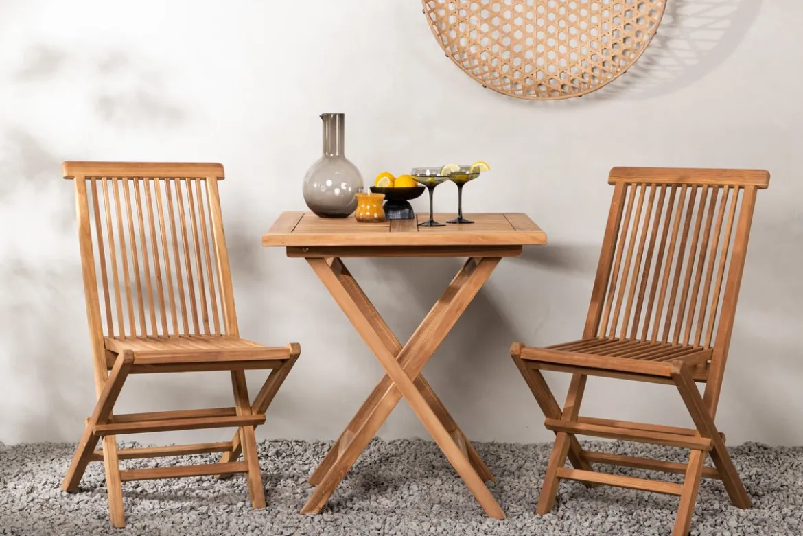 Garten Cafegruppe Americano – 3-teiliges Gartenmöbel-Set aus Teakholz