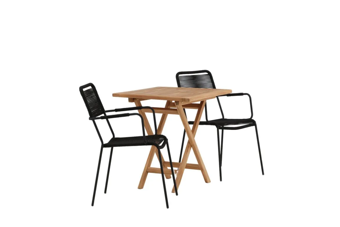 Garten Cafegruppe Elbe – 3-teiliges Gartenmöbel-Set 70x70 cm