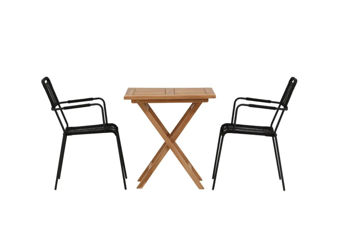 Garten Cafegruppe Elbe – 3-teiliges Gartenmöbel-Set 70x70 cm