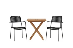 Garten Cafegruppe Elbe – 3-teiliges Gartenmöbel-Set 70x70 cm