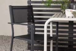 Garten Cafegruppe Florenz – 3-teiliges Gartenmöbel-Set in Beige/Schwarz