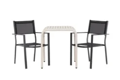 Garten Cafegruppe Florenz – 3-teiliges Gartenmöbel-Set in Beige/Schwarz