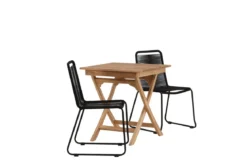 Garten Cafegruppe Kivara – 3 teiliges Set aus Teakholz und Polyester