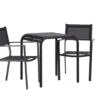 Garten Cafegruppe Levina – 3 teiliges Möbel-Set in Schwarz