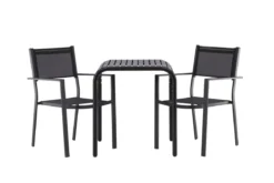 Garten Cafegruppe Levina – 3 teiliges Möbel-Set in Schwarz