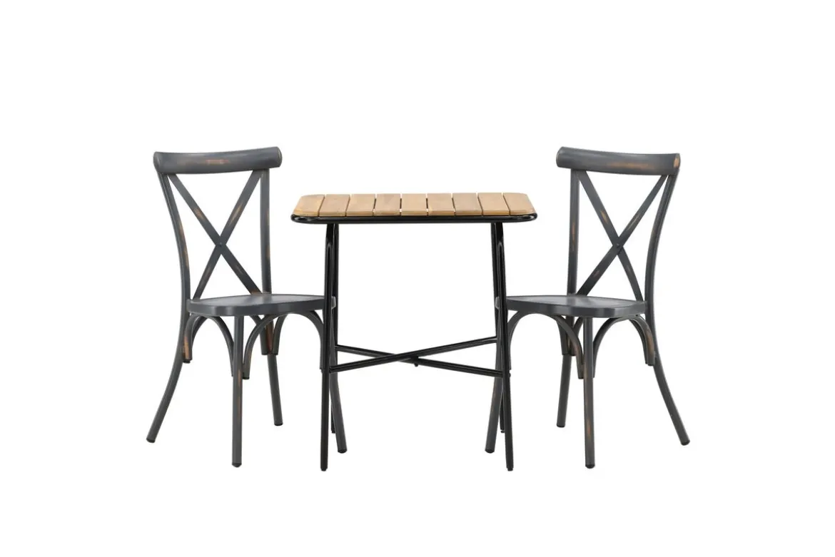 Garten Cafegruppe Living – 3-teiliges Gartenmöbel-Set mit Stühlen aus Aluminium