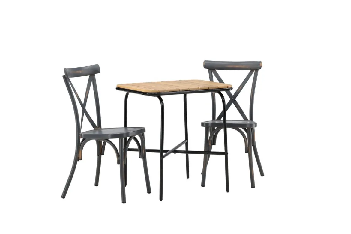 Garten Cafegruppe Living – 3-teiliges Gartenmöbel-Set mit Stühlen aus Aluminium