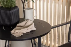 Garten Cafegruppe Marvin – 3-teiliges Gartenmöbel-Set in der Farbe Schwarz