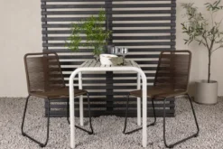 Garten Cafegruppe Novel – 3-teiliges Gartenmöbel-Set mit braunen Stühlen