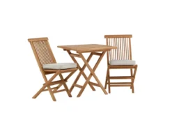 Garten Cafegruppe Raki – 3-teiliges Gartenmöbel-Set aus Teakholz