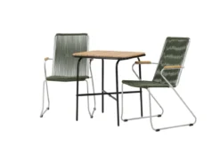 Garten Cafegruppe Ruben – 3-teiliges Gartenmöbel-Set mit einer Akazien-Tischplatte