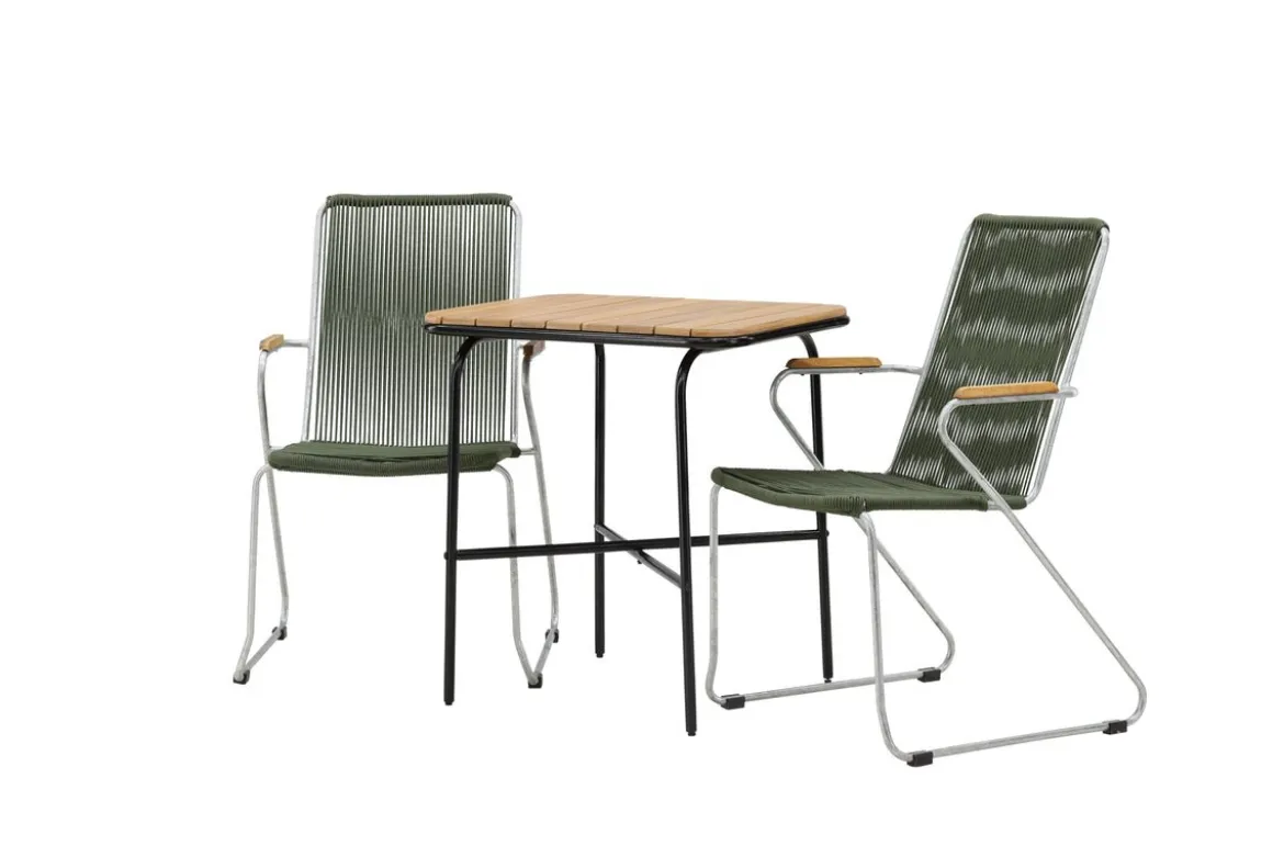 Garten Cafegruppe Ruben – 3-teiliges Gartenmöbel-Set mit einer Akazien-Tischplatte