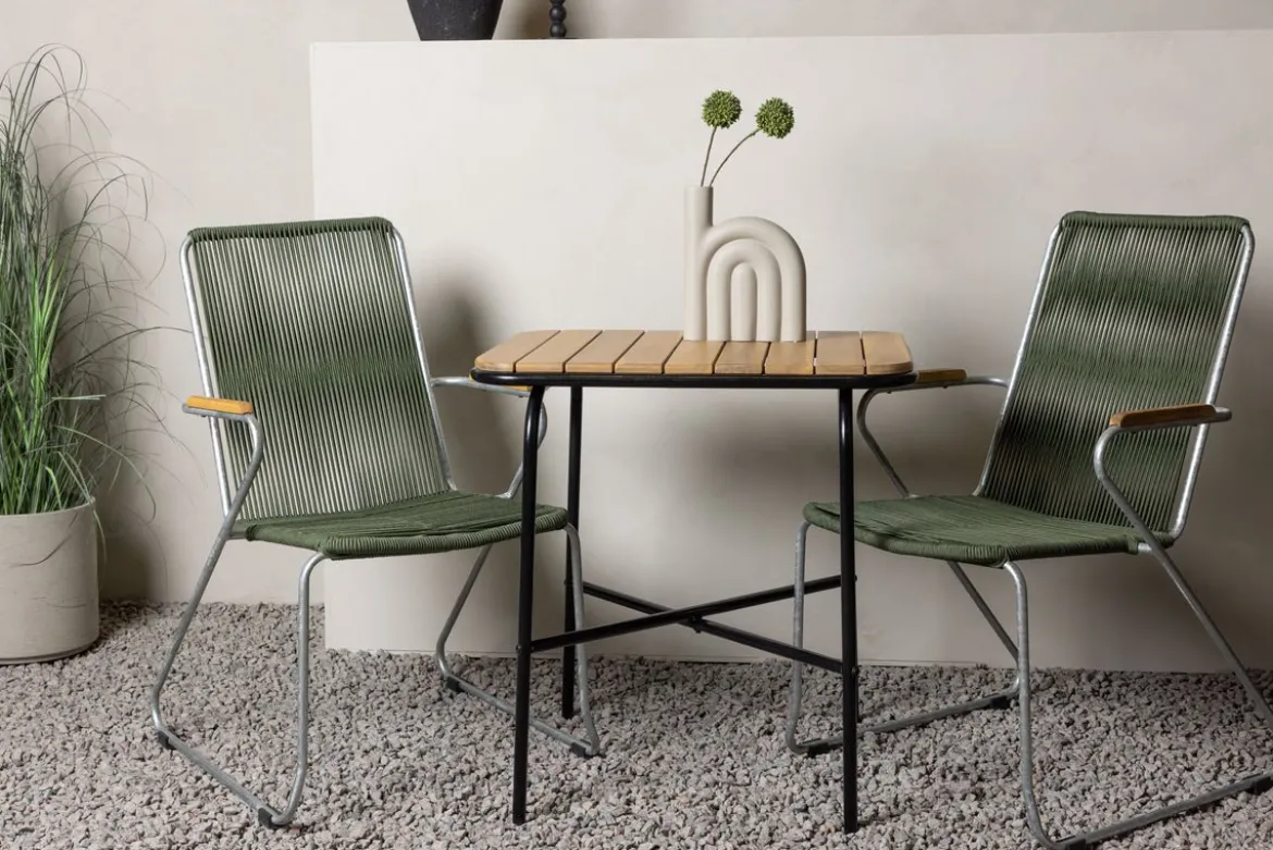 Garten Cafegruppe Ruben – 3-teiliges Gartenmöbel-Set mit einer Akazien-Tischplatte
